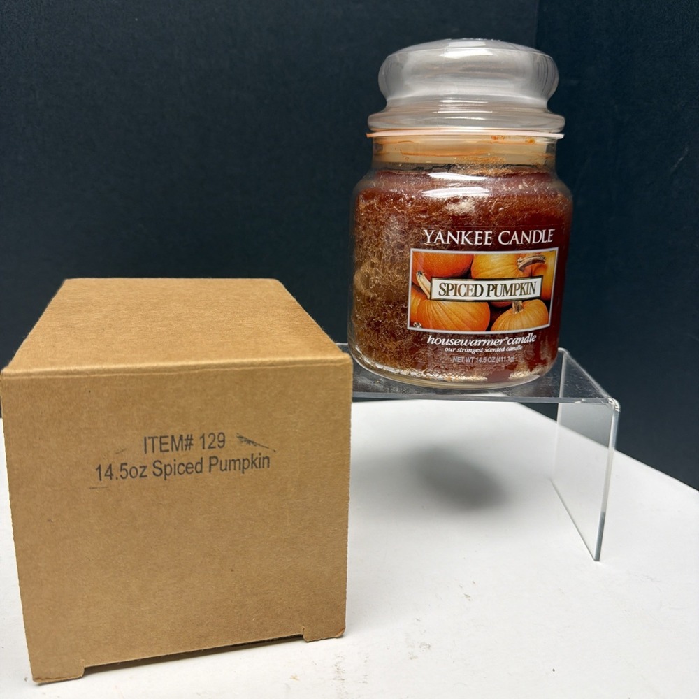 Retired Yankee Candle "Spiced Pumpkin" Medium Jar - 14.5 Oz Thanksgiving Fall
